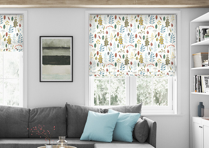 Amala, Teal - Twist&Fit Roman Blind - Image 3